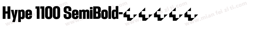 Hype 1100 SemiBold字体转换